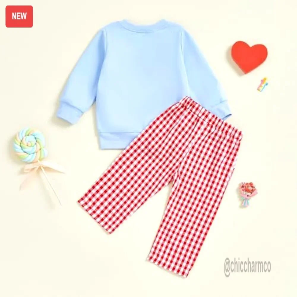 Toddler Boy Long Sleeve Sweatshirt and Pants Set, 95% Cotton, 0-4T
